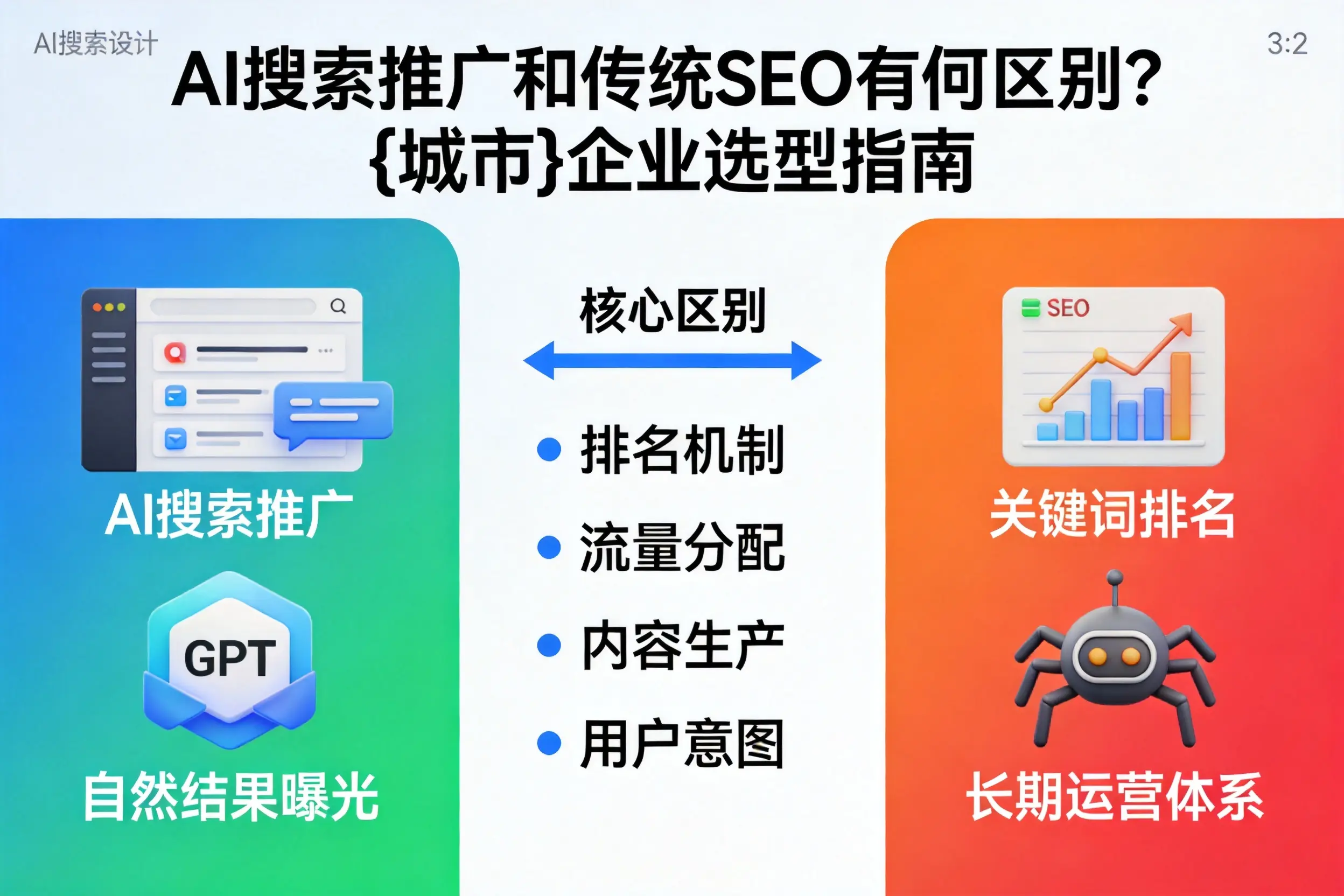AI搜索推广和传统SEO有何区别？大兴安岭企业选型指南