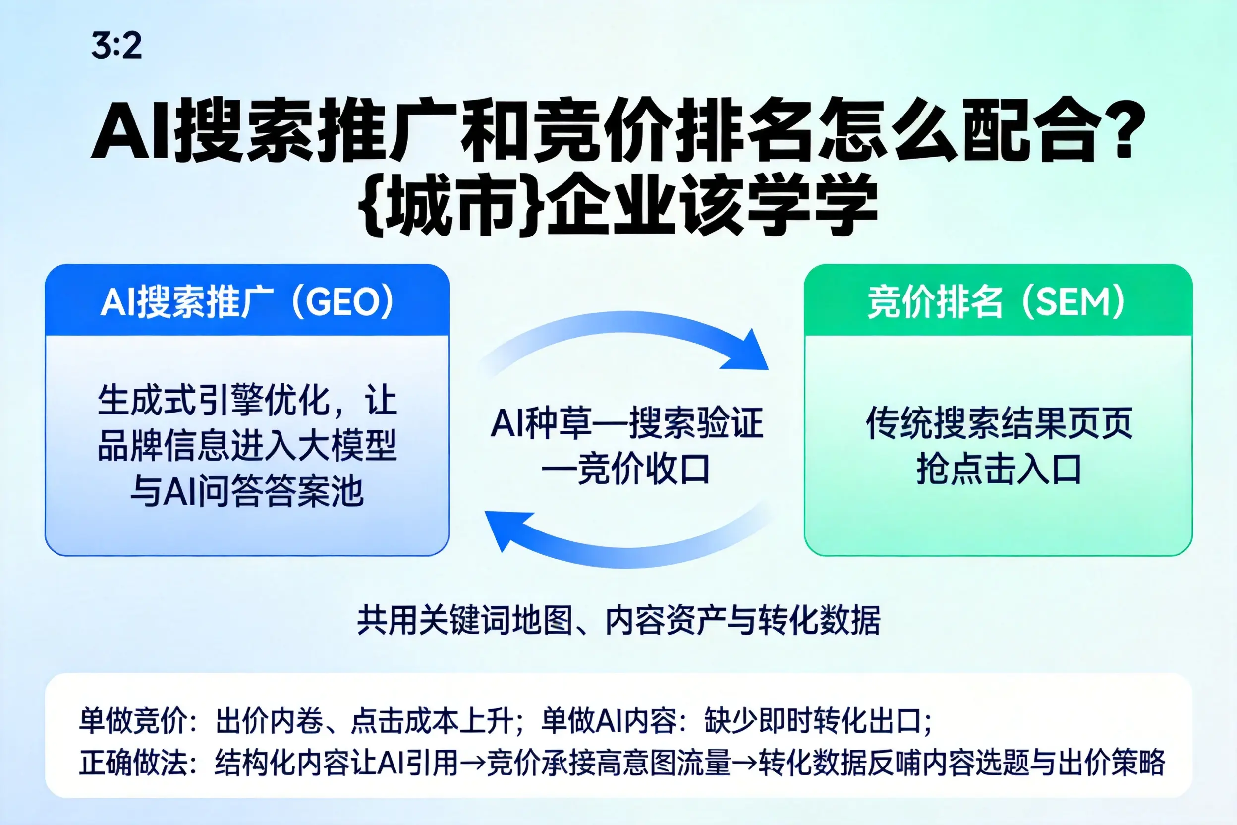 AI搜索推广和竞价排名怎么配合？大兴安岭企业该学学