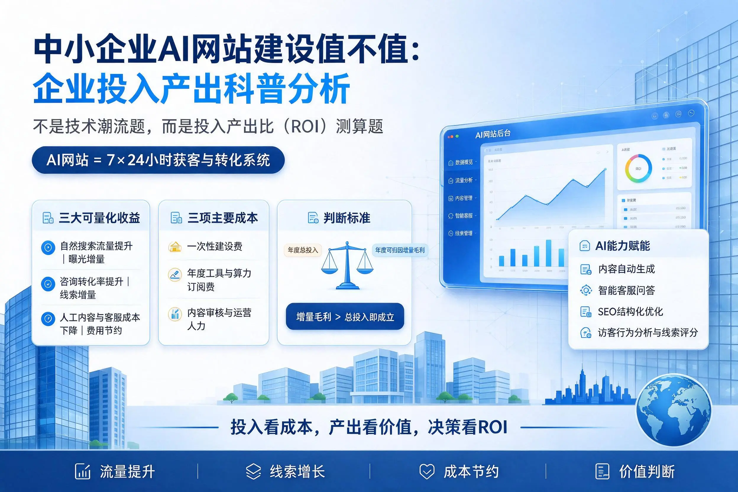 中小企业AI网站建设值不值:大兴安岭企业投入产出科普分析
