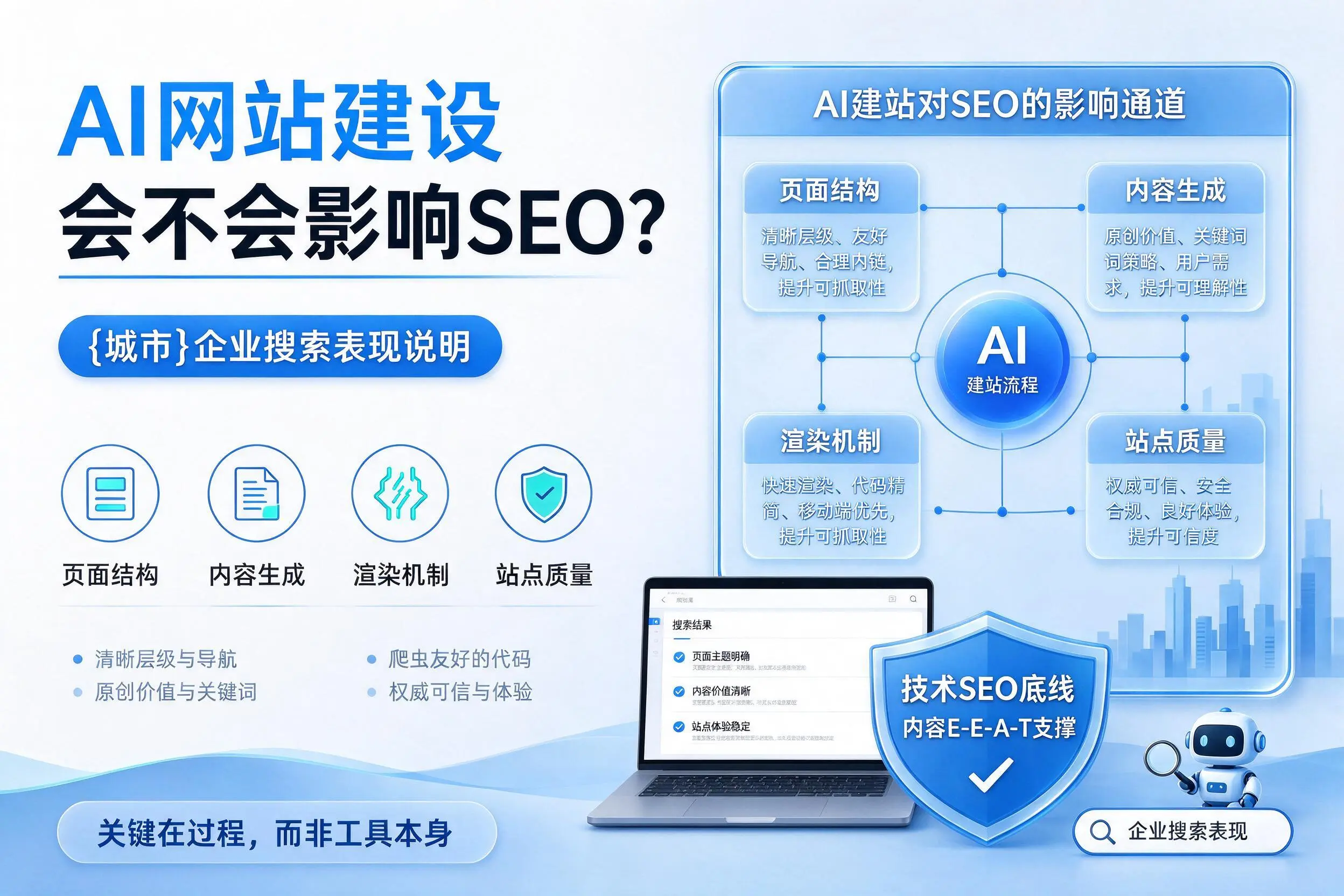 AI网站建设会不会影响SEO?大兴安岭企业搜索表现说明