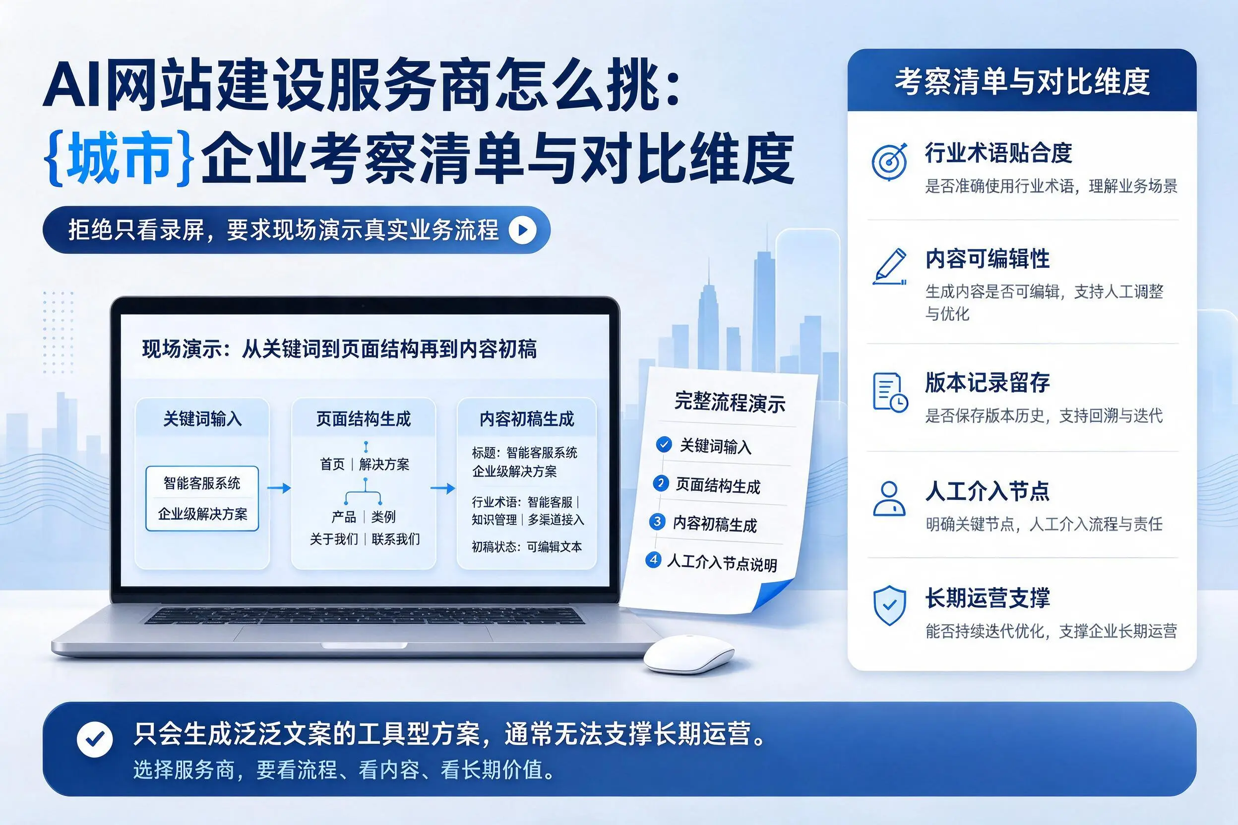 AI网站建设服务商怎么挑：大兴安岭企业考察清单与对比维度