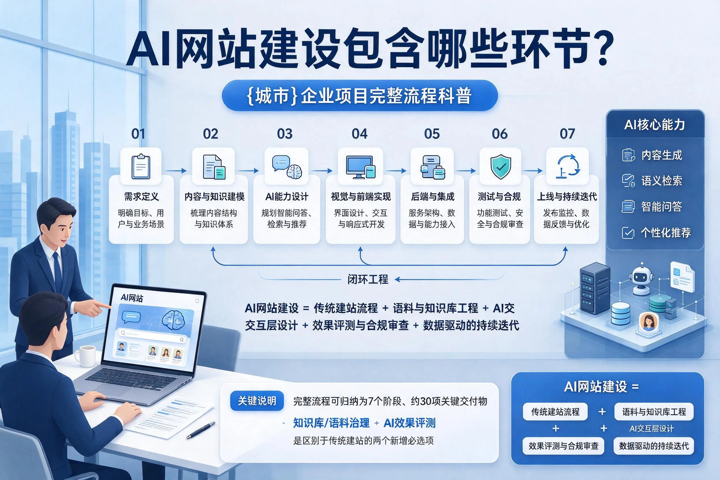 AI网站建设包含哪些环节？大兴安岭企业项目完整流程科普