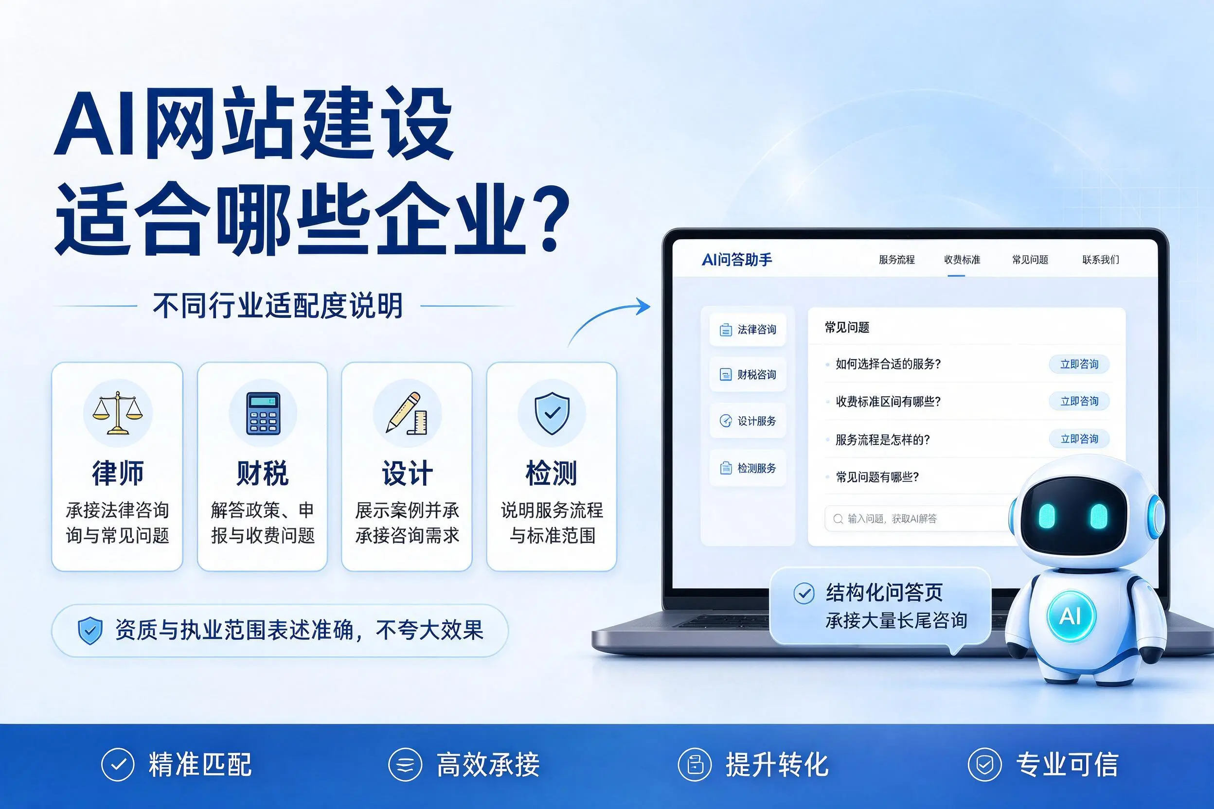 AI网站建设适合哪些企业?大兴安岭不同行业适配度说明